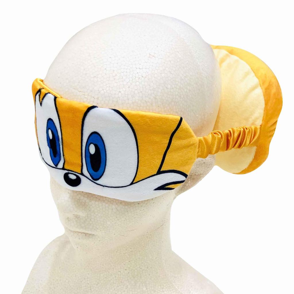 MORIPiLO Sega Sonic Eye Mask for Sleeping Eye 27x6cm Soft Around the Eyes Comfortable Sleep Travel Convenient Goods Blackout Cute For Both Kids and