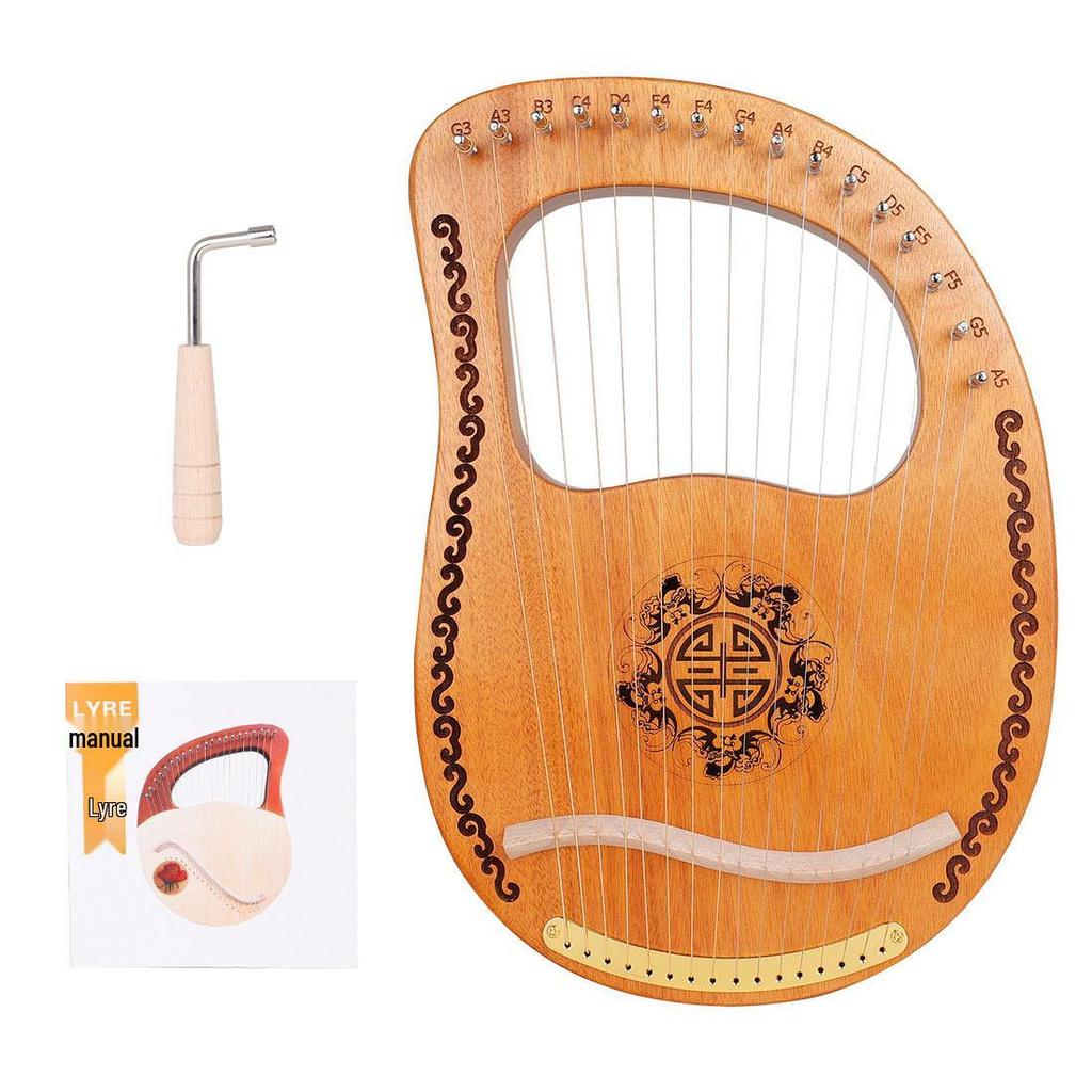 16-String Portable Lyre Harp - Beginner-Friendly Kithara Harp Konghou Instrument
