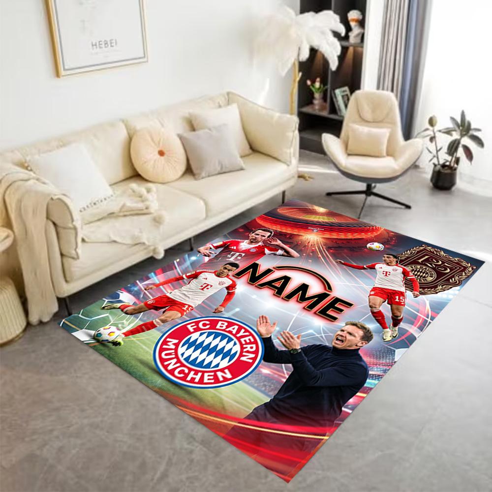 German Football Crest Floor Rug Office Rug Suitable for Foyer Living Rooms Playrooms Dining Room Antislip Carpet Decorate Offices