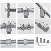 1\2''/3\4"/1'' Pipe Fitting Connector Fixed buckle Circular Frame Fasteners Aluminum Alloy Steel Elbow Circular Pipe Connector