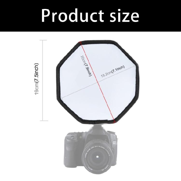 Lightweighted Octagon Camera Flash Diffuser 20cm For Professional Photographers Softening Harsh Camera Flashlights