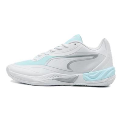 All Pro Nitro 2 Comfortable Versatile Shock Absorption Low Top Basketball Shoes Unisex Sneaker White Light-Blue 312374-03