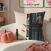 Classic Epic SciFi American Movie IInterstellar Cushion Cover Pillowcase Short Plush Invisible zipper Room Sofa Cushion Cover
