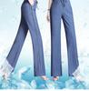 Women's Summer Tencel Wide-Leg Jeans - Thin Ice Silk, Straight Mom Style, New Middle-Aged.