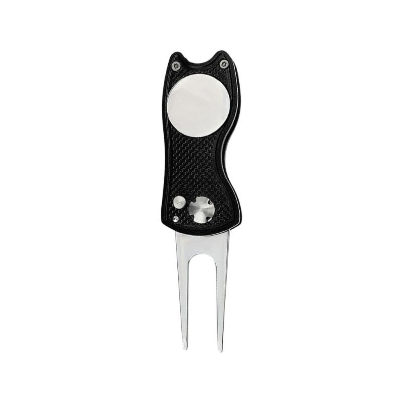 Metal Golfs Divot Tool Pitch Grooves Cleaner Golfs Pitchforks Foldable Putting Green Fork Divot Repair Tool Enduring