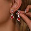 2PC Women's Fashion Water Drop Earrings, Simple, Light Luxury, Retro Style Earrings, Ear Accessories