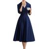 2026 Elegant V-Neck Waist-Cinching European & American Spring Dress for Women
