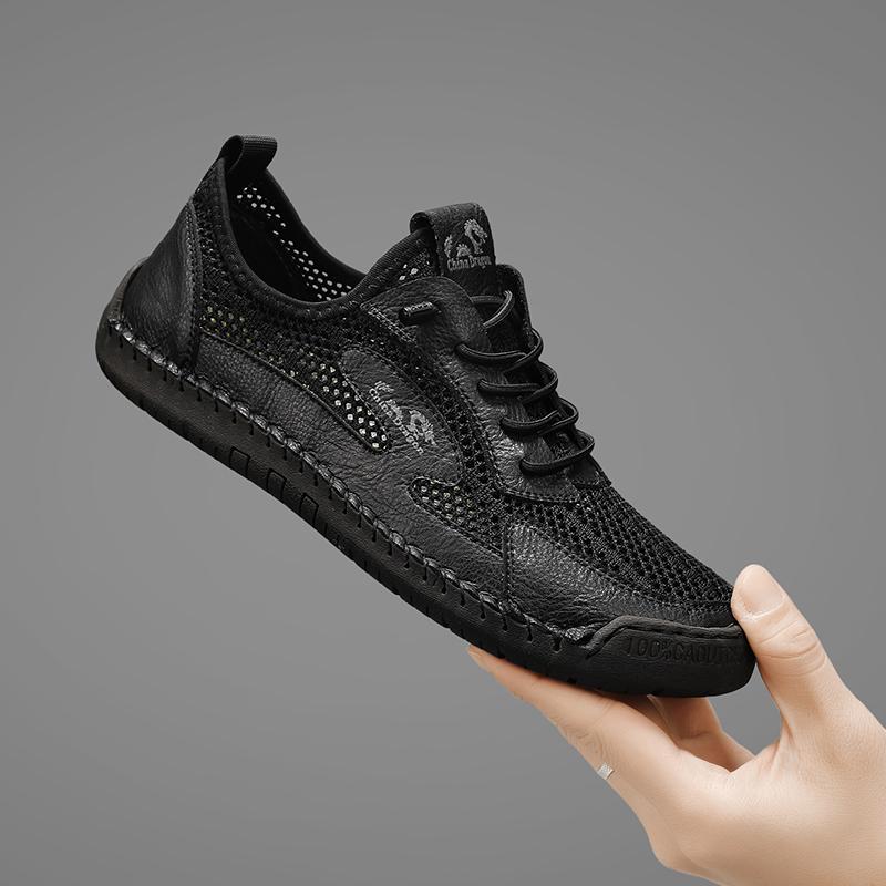 Fashion Summer Men Casual Mesh Shoes Breathable Loafer Lightweight Outdoor Walking Shoes Men's Sneakers Flat Driving Shoes Size 38-46
