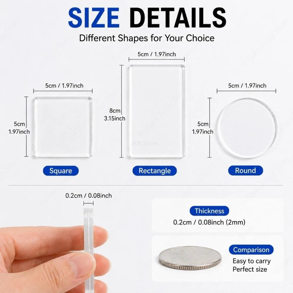 Acrylic DIY Fridge Magnet Kit Handmade Magnetic Stickers for Refrigerator Kitchen Home Decor Craft Making Accessories Gift Use