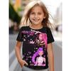 Kpop Demon Hunter Anime Printed T-Shirt Comfortable Fashionable Round Neck Kids Clothes Fashion Casual Tops Soft Girls Colorful T-Shirt