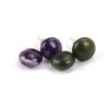Tiktok Natural Semi-Precious Stone Crystal Tiger Stone Amethyst Bread Beads Stud Earrings Ball Earrings E45
