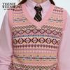Teenie Weenie Damen Retro Fair Isle Streifen Strickweste