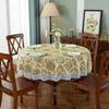 Hot Sale Printed Round Table Cloth PVC Waterproof Oil-proof Tablecloth Home Dining Lace Table Cover for Wedding Party Decor