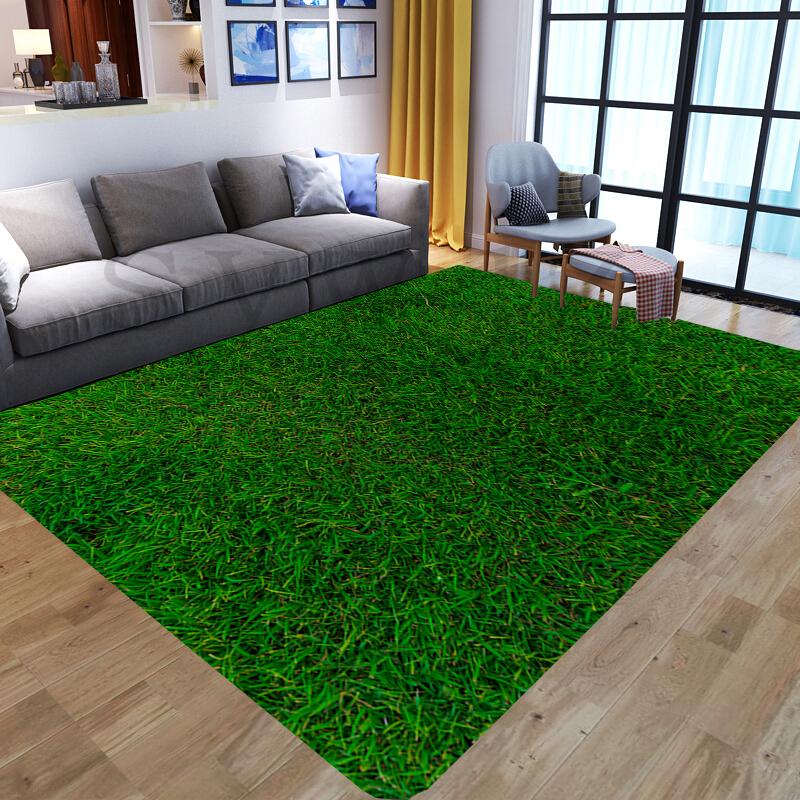

Green Grass Living Room Floor Mat 3D Printing Lawn Plant Bedroom Decoration Hallway Door Mat Non-slip Carpet Bathroom Floor Mat 40cm x 60cm