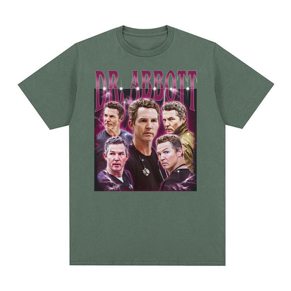 Dr. Abbott Unisex Vintage 90s T Shirts Unisex Women Fashion Oversized O-Neck T-shirts Hot Sale Casual Comfort Short Sleeves T Shirt