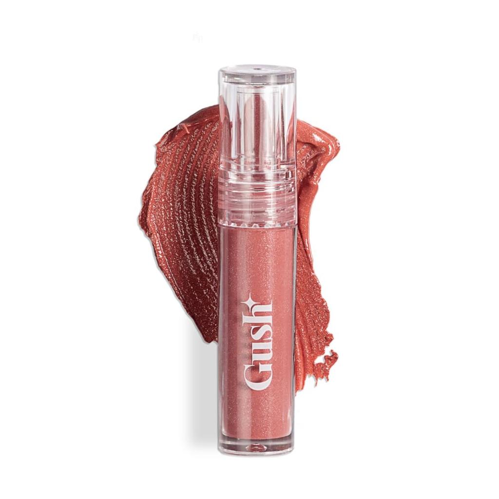 Gush Beauty Glaze Lip Oil Gloss High Shine & Hydrating Pink Gloss | Lightweight & Non Sticky | Vegan & Paraben Free | Toxin Free - Candy glaze 2.8m