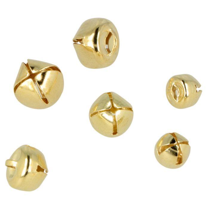 Golden Jingle Bells - ARTEMIO - 30 Pieces - Sizes 10mm, 7mm, 5mm - Decoration - Creative Hobbies