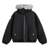 Men's Winter Hooded Parka Jacket Detachable Artificial Fur Collar Windproof Warm Bomber Outerwear
