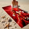 Ultra-Soft Beach Towel with Sonic Theme,Ideal for Pool - Camping, Diving - Perfect Travel Essential, Vibrant Beach Towel.