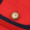Gucci 482665 17 Years Red Pearl Button Collarless Jacket Jacket 38 Red navyUsed