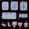 Jewelry Crafts Home Decoration Snowflake Resin Molds Silicone Pendant Epoxy Resin Mold Christmas Gift