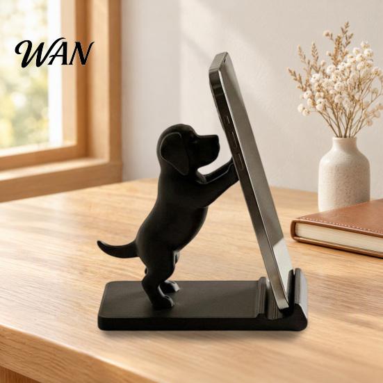 Compact Phone Organizer 3D Printed Cute Puppy Stand, Mobile Holder for Most Smartphones, Unique PLA Smartphone Support Desktop with Stable Base