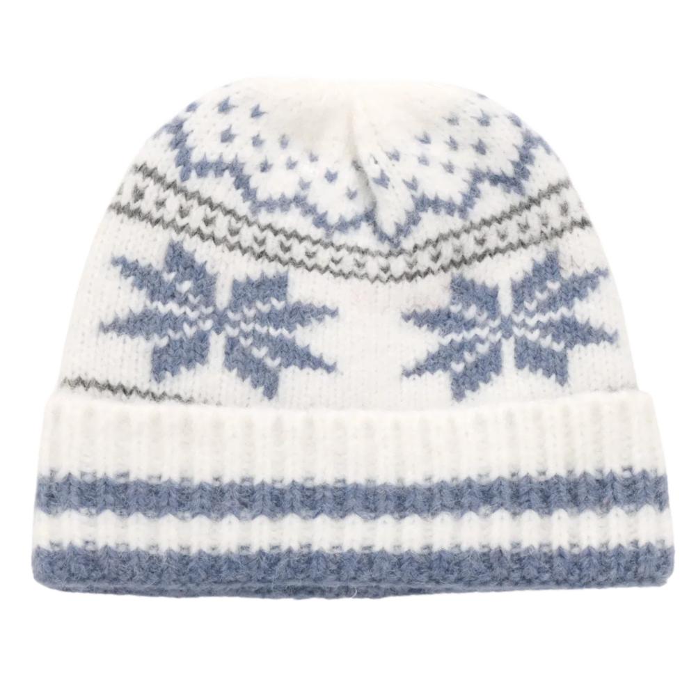 New Style Slouchy Beanie Hats Winter Warm Cap Hats Y2K Cap For Women Snowflake Marked Embroidery Winter Knitted Girl Hats Gift