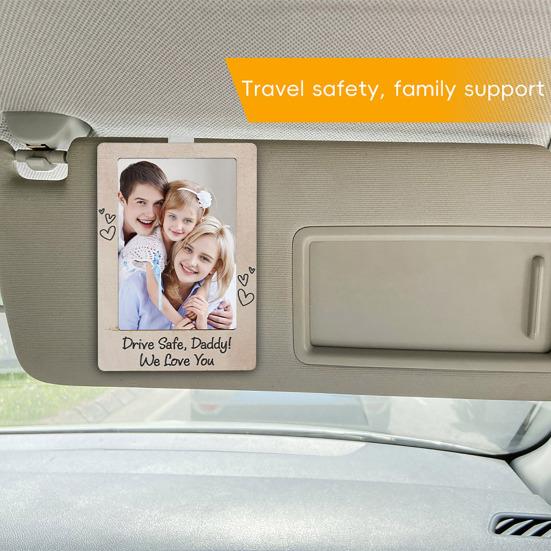 Sun Visor Photo Frame Car Picture Holder Car Visor Clip Personalized Car Interior Decoration Family Photos Gifts