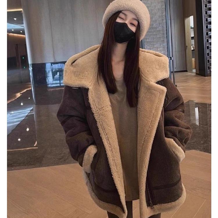 Winter Women Fleece Coat Thickened Lamb Wool Jacket High Quality Warm Outwear