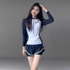 2025 Women's Long Sleeve Sporty Boyleg Swimsuit - Conservative, Anti-Exposure