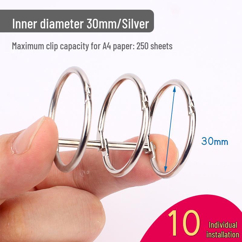 Six-Hole Metal Binder Rings - Multi-Hole Loose Leaf Binding Clip