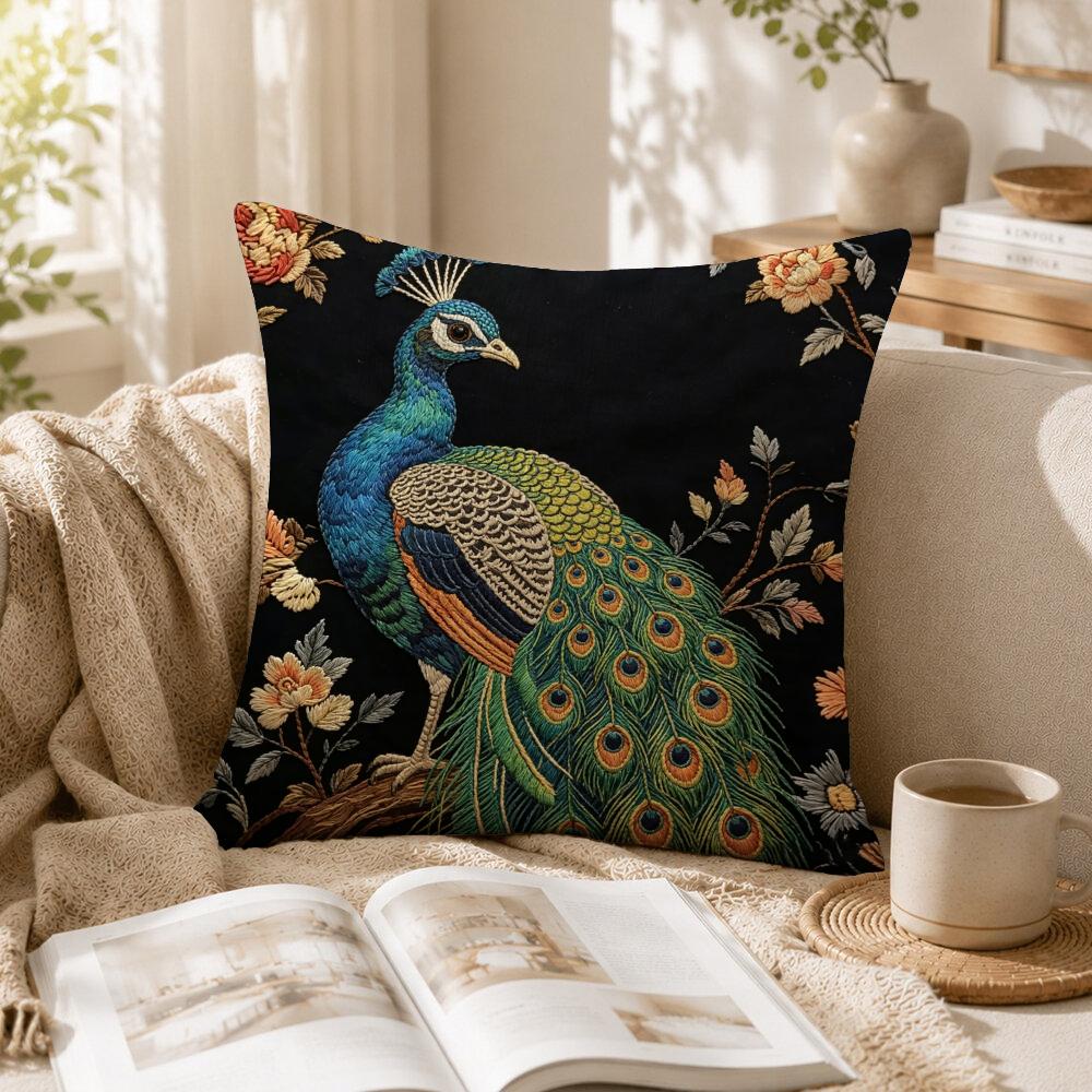 2D Scream Animals Retro Cushion Cover Natural Linen Organic Fabric Double-Sided Printing Sofa Home Decor Gift Pillow Case