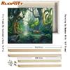 Ruopoty DIY Frame Night Scenery DIY Painting By Numbers Kits Modern Wall Art Picture Handpainted Oil Painting For Living Room Art