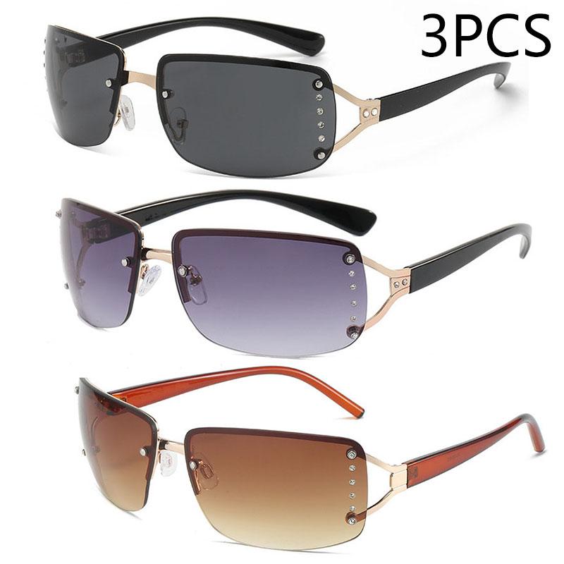 French Retro Large Frame Middle Face Mask Sunglasses Female Instagram Niche Network Red Street Po Y2k New Sunglasses