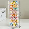 Cute Particle Desktop Storage Box Multi-Layer Figurine Display Stand With Lid Dustproof Bubble Doll Mat Box Storage