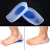 1 Pair Silicon Gel Heel Cup Cushion Heel Support Insoles Pad 2 Sizes