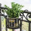 Iron Art Hanging Baskets Flower Pot Balcony Plant Round Racks Railing Fence Outdoor Window Bonsai Home Garden Decoration