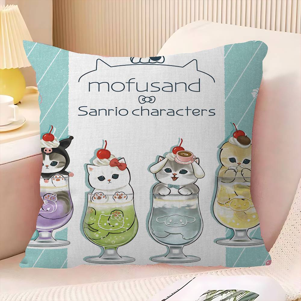 Funny Cat Mofusand Pillow Anime Pillow Sofa Bed Head Pillow Cover Cushion Cover 45X45 Cm Fashion