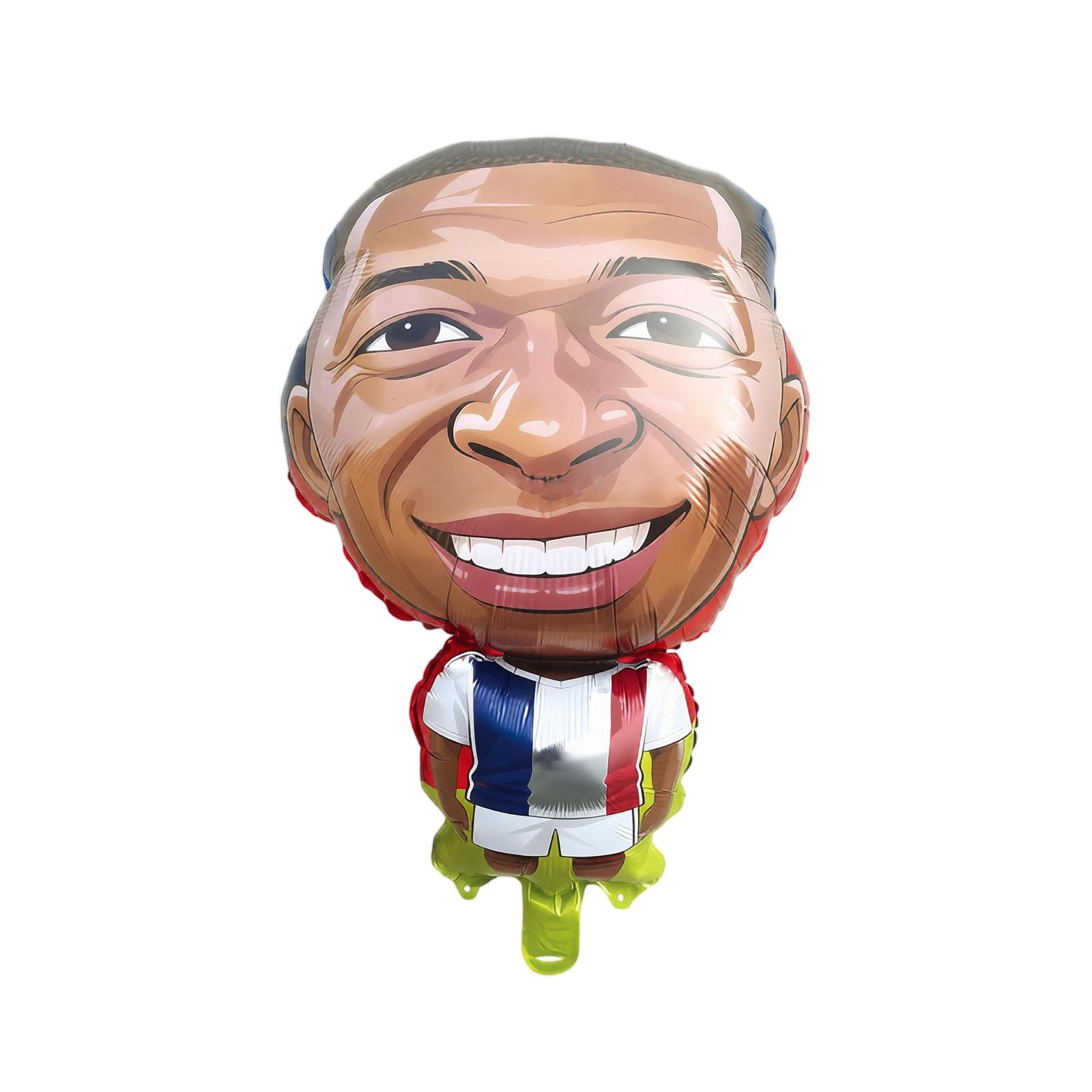 Inflatable Foil Balloon Soccer Player Character Decoration Party Accessory for Football Event Stadium Celebration Indoor Outdoor Use One Size