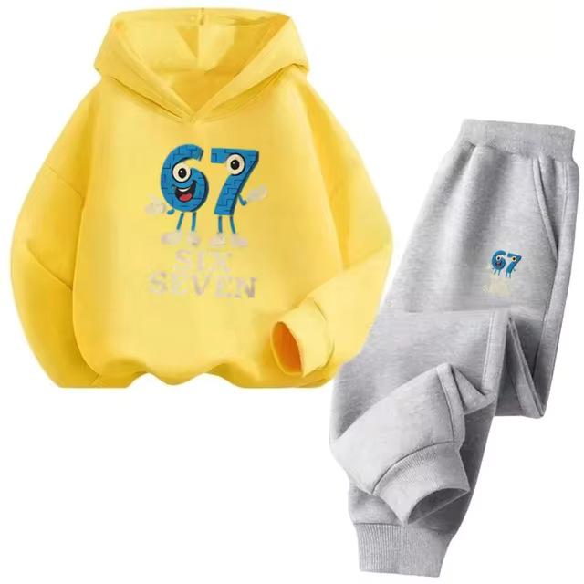 Children's Cartoon Print Sportswear Set: Hoodie & Casual Fashion Trend