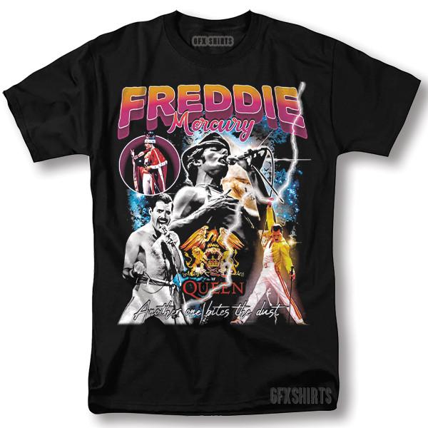 Freddie Mercury Shirt Queen Rock Concert Tour Vntg Graphic Design T-Shirt Unisex T-Shirt L