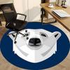 1pc Polar Bear Logo Office Round Area Rug, Under Office Chairs Bedroom Living Room Home Decor, Room Deco