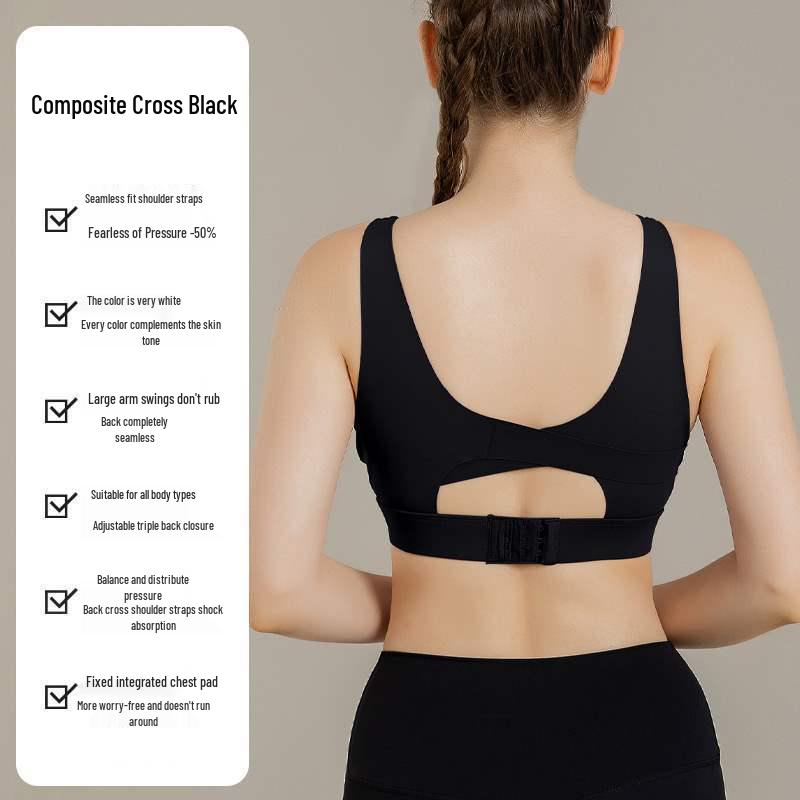 

Женский спортивный бюстгальтер большого размера с высокой степенью поддержки и защитой от ударов для бега, йоги и фитнеса XL