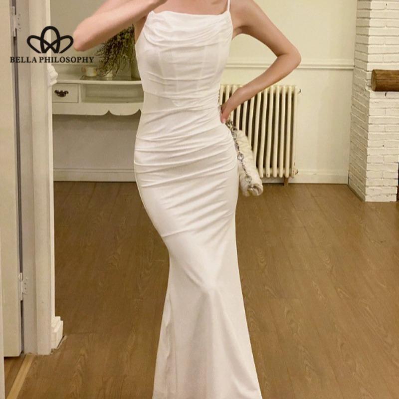 Fishtail Halter Dress Vibe Slim Sexy Long Dinner Dress Cocktail Party Style Long Dress Club Long Dress