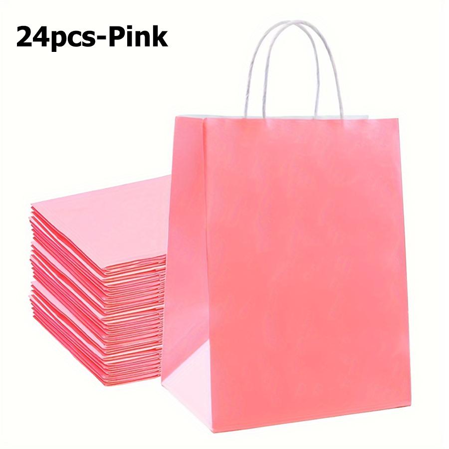 6-24pcs 16x22x8cm Kraft Paper Bags Reusable Gift Bag for Birthday Party Wedding Durable Gift Bag with Reinforced Handle Tote Bag