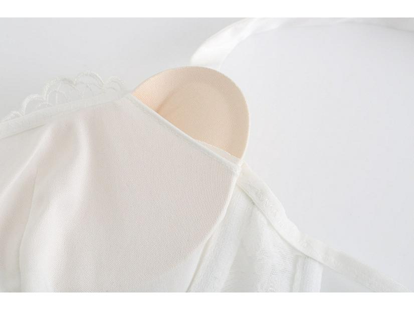 French Lace Fishbone Corset: Sexy Embroidered Camisole with Thin Bra Cups for Women