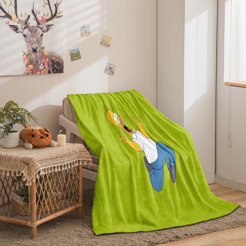 Cartoon Simpson Series Double-Sided Flannel 3D Digital Printing Blanket Blanket