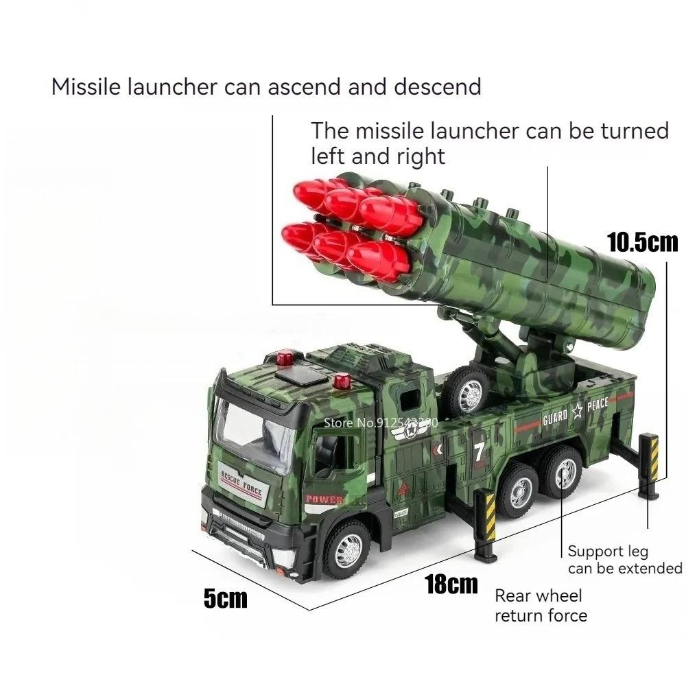 1:32 Scale Missile Vehicle Model Car Toy Movable Parts Doors Opened Alloy Military Vehicles Models Toys Table Top Decoration