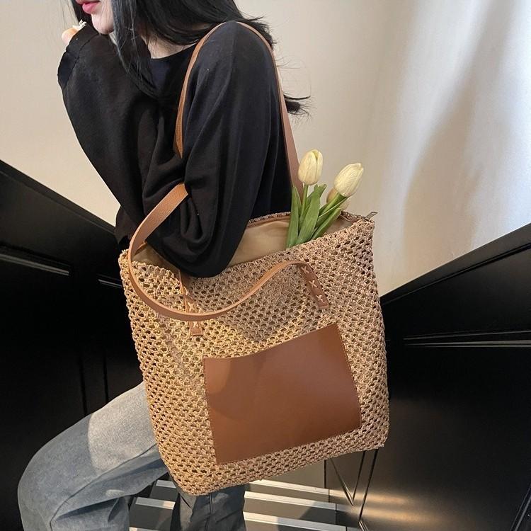 Straw Bag Women's New Large-capacity Woven Shoulder Bag Tote Bag