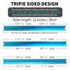 1pc Aluminum Triangular - Professional Architectural Scale Ruler for Blueprints & Designs, Durable Metal Drafting Tool